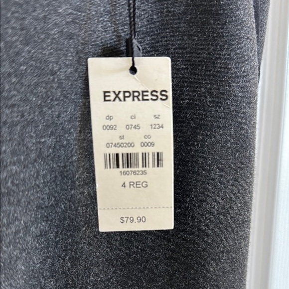 Express Gray Ankle Cropped Pants with Tailored Fit - Picture 2 of 7